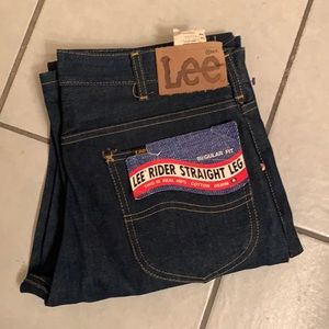 Super rare Classic Lee Riders NWT raw rigid denim jeans 70’s 33x34 no selvedge